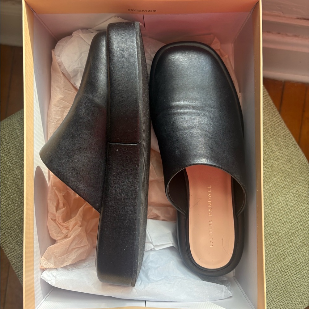 Loeffler Randall Haven Mule in black leather